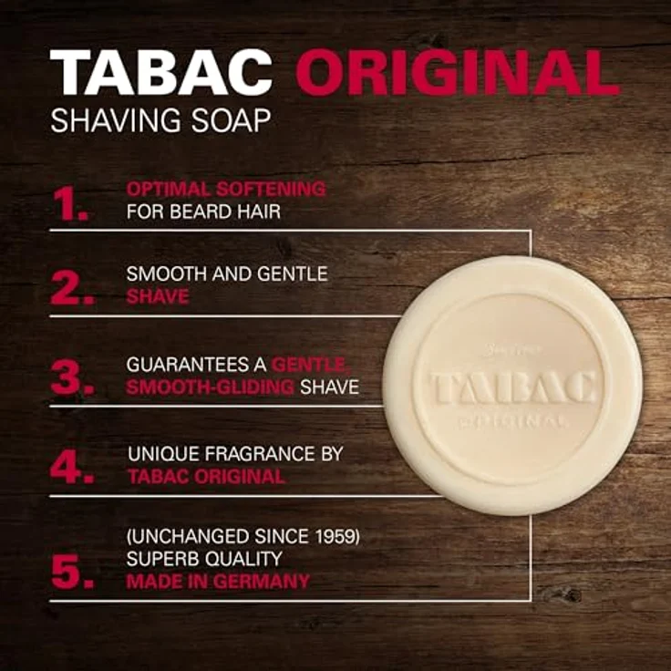 Tabac® Original | Nachfüll-Rasierseife für Tiegel - ermöglicht leichte und gründliche Rasur - Original Seit 1959 | 125g – Bild 2