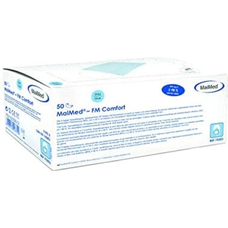 MAIMED- FM Comfort OP-Mundschutz, Maske 3-lagig Vliesstoff 93 42 EWG EN 14683 Typ Klasse II blau - Preisvergleich – Bild 2