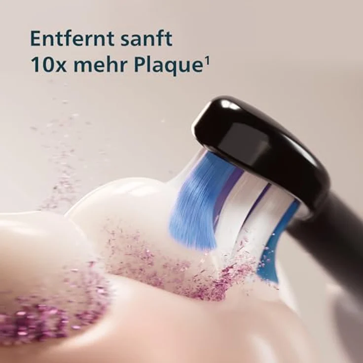 Philips Sonicare 6100 HX7403/07, Wiederaufladbare Schallzahnbürste für Erwachsene, 31.000 Bewegungen/Minute, Drucksensor, Blau, mit Reiseetui – Bild 4