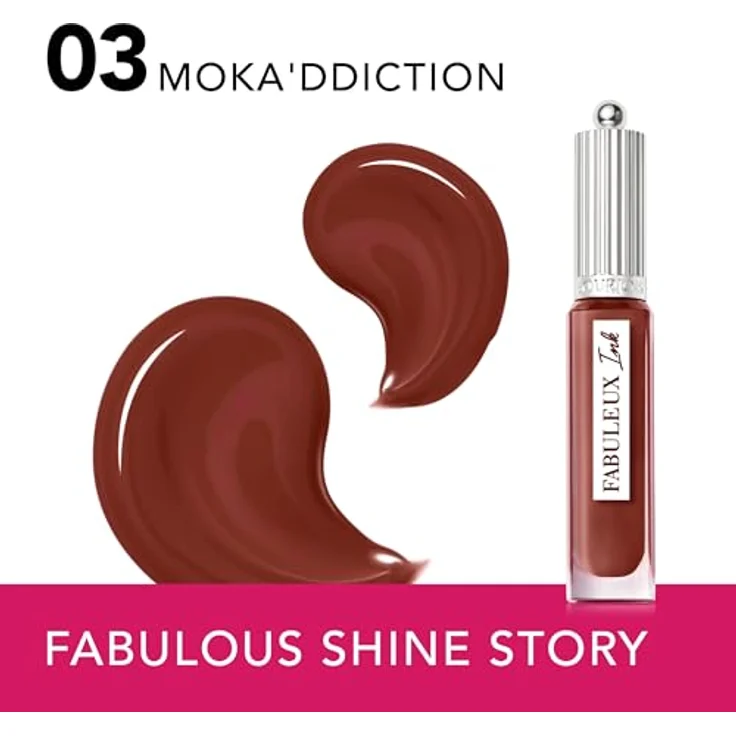 Bourjois Fabelhafte Ink Lacquer 03 Moka'ddiction, Lippenstift mit feuchtigkeitsspendender Formel, 3,5 ml – Bild 2