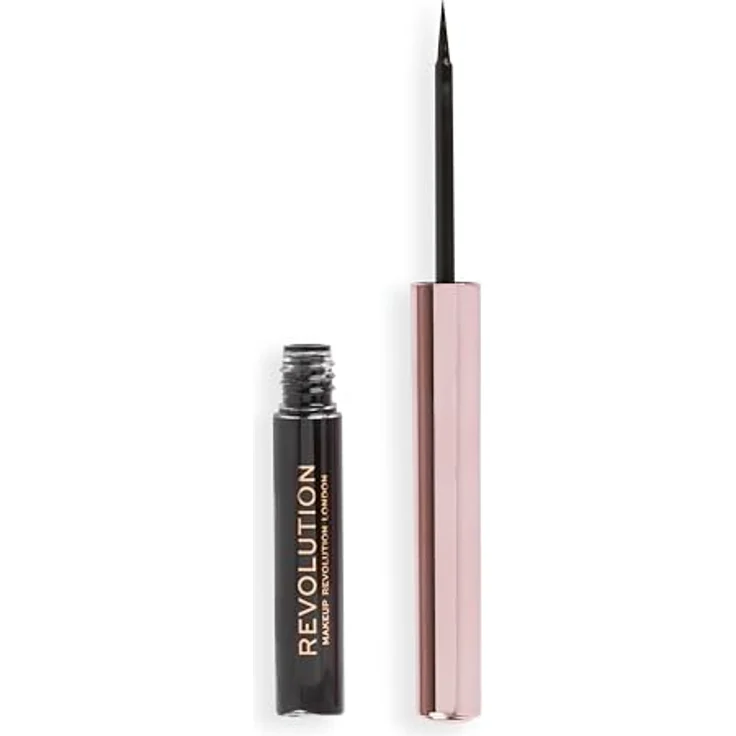 Makeup Revolution, Super Flick Liquid Eyeliner, Highly Pigmented, Black, 2.4ml – Bild 1