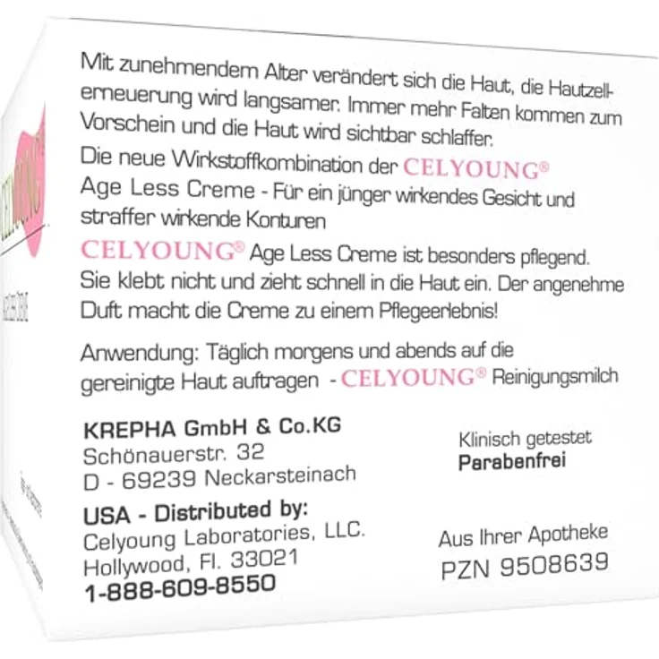 Celyoung Age Less Creme + GRATIS Age Less Creme LSF50 - Reichhaltige Gesichtspflege für trockene bis normale Haut - 2x50 ml – Bild 9