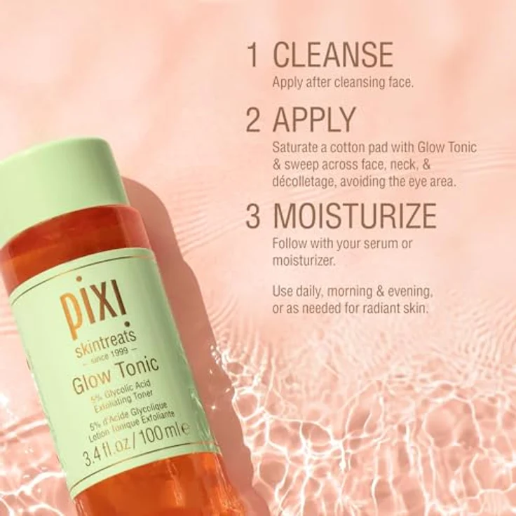 Pixi Skintreats Glow Tonic Gesichtswasser Alle Hauttypen 100 ml, Textur: Flüssig  – Bild 4