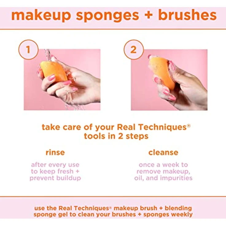 Real Techniques MIRACLE POWDER Puderschwamm, Dekorative Kosmetik Make-up Accessoires – Bild 15