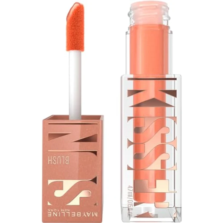 Maybelline Sunkisser Blush 4,7 ml - UPTOWN GLOW, flüssiges Rouge für strahlenden Effekt und sonnengeküsste Haut, angereichert mit Vitamin E – Bild 1