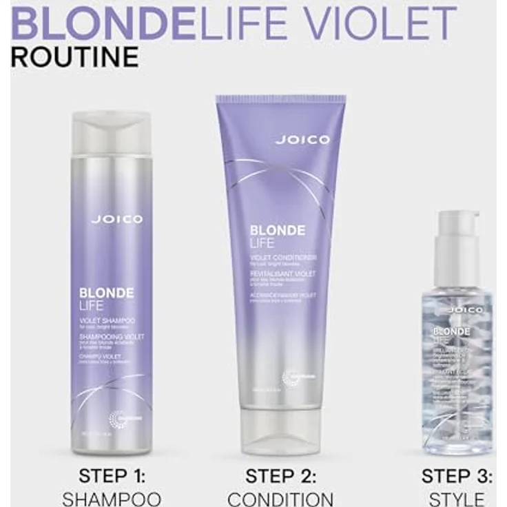 Joico BLONDE LIFE Color Enhancing Masque Violet, Haarmaske mit Hitzeschutz bis 232 °C und Anti-Haarbruch-Formel, 150 ml – Bild 6