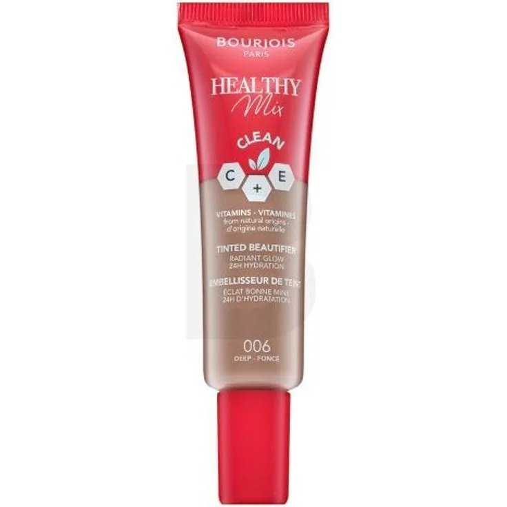 Bourjois Healthy Mix Clean Tinted Beautifier BB Creme, für einheitliche und aufgehellte Gesichtshaut, 006 Deep, 30 ml