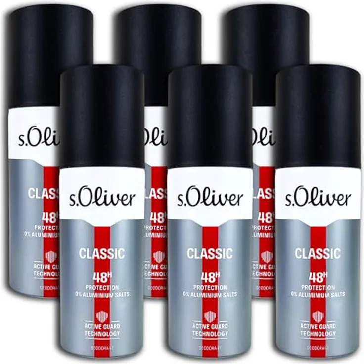s.Oliver Men Deospray Deodorant 6 x 150 ml, 6er Pack