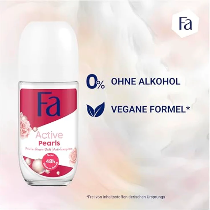 Fa Deo Roll on Active Pearls, Anti Transpirant 48h Schutz, 50ml – Bild 4