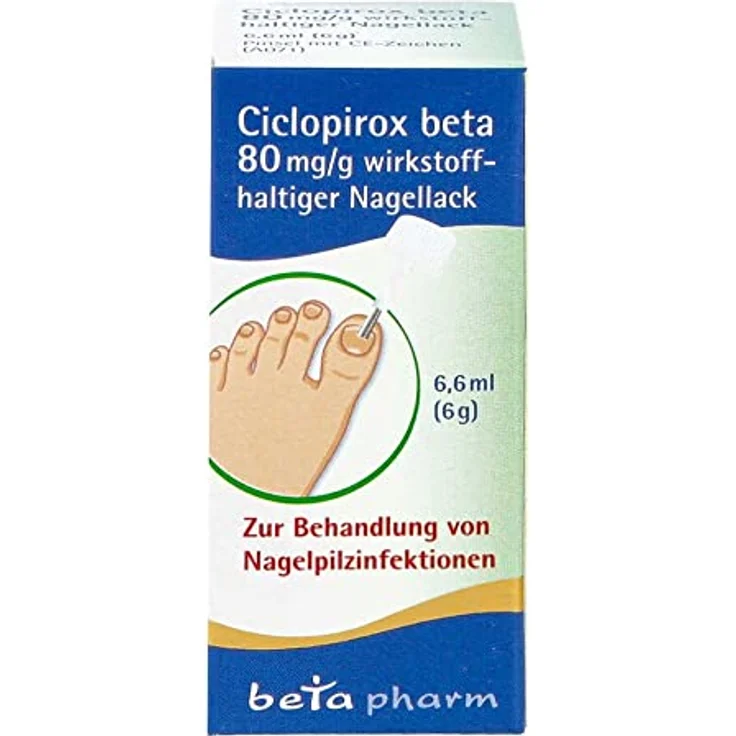 Ciclopirox beta 80 mg/g wirkstoffhaltiger Nagellack, 6.6 ml – Bild 2