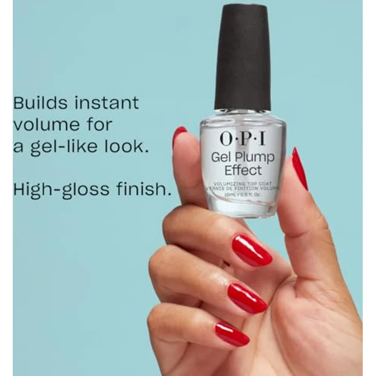 OPI Plumping Top Coat - Durchsichtiger Unterlack mit plumping Effekt - Gel-Look - Ergiebig, langlebig & splitterfest - NTT36, 15 ml – Bild 3