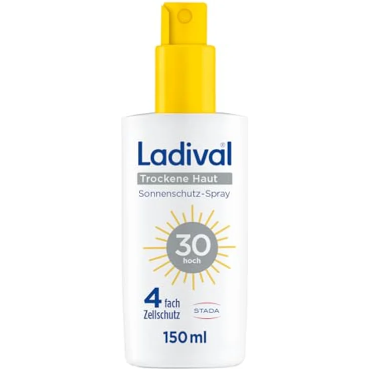 Ladival Sonnenschutz Spray LSF 30, für trockene Haut, beruhigende Sonnencreme bei Neurodermitis, mit Hyaluronsäure, wasserfest, 150ml – Bild 1