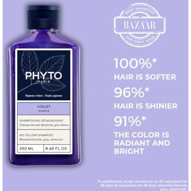 Phyto VIOLET No Yellow Shampoo 250 ml, Pflege für coloriertes Haar – Bild 2