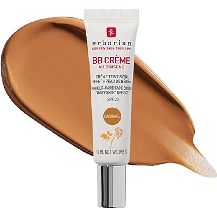 Erborian BB GINENGENSCREM - Wettbewerbscreme - "Babyhaut" Effektbehandlung - Koreanische kosmetische Behandlung 5 -in -1 für SPF 20 - Karamell - 15 ml – Bild 1