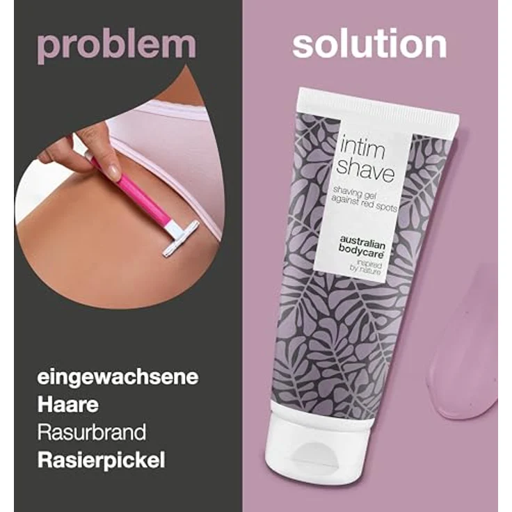 Australian Bodycare Intim Shave 200 ml | Transparentes Rasiergel für die Intimrasur | Gegen Eingewachsene Haare, rote Pickel, Rasurbrand bei Haarentfernung im Intimbereich | Natürliches Teebaumöl – Bild 2