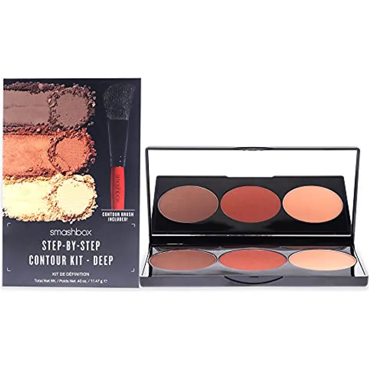 Smashbox Step-by-Step Contour Kit Puder, 11,47 g, inkl. Konturenpinsel, Farbe 01