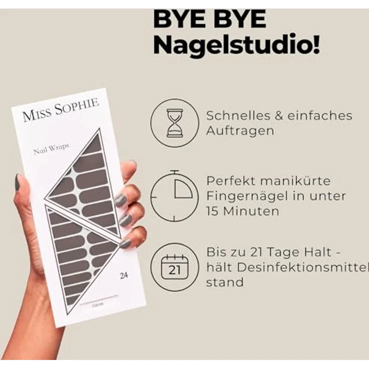 Miss Sophie Nagelfolie Cocoa Nageldesign – Bild 2