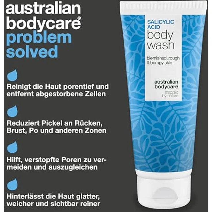 Australian Bodycare Salicylsäure-Duschgel gegen Pickel, für Rücken, Po & Brust – mit Niacinamid, Zink PCA & Glycerin, sanfte Tiefenreinigung – Bild 3