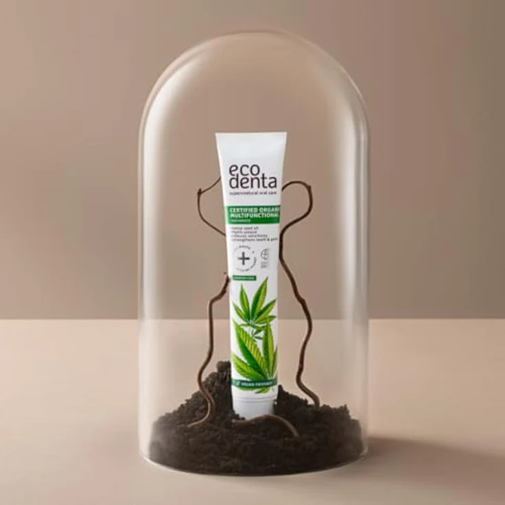 Ecodenta Organic Multi-Functional Zahnpasta mit Hanföl gegen Plaque 75 ml Unisex – Bild 3