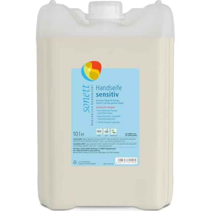 Sonett Handseife sensitiv 18 x 10 l, Bio-zertifiziert, gr
