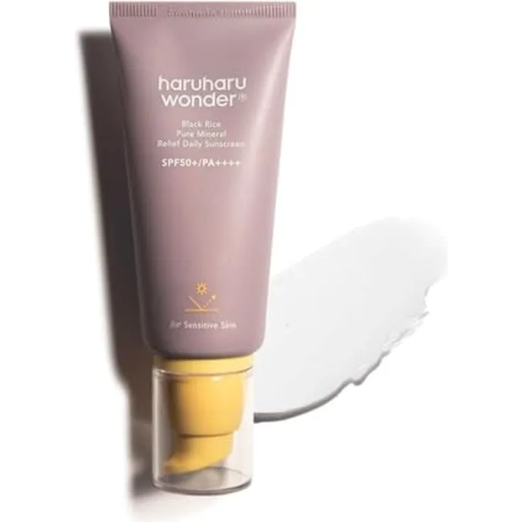 HARUHARU Wonder Black Rice Pure Mineral Relief Daily Sunscreen, 50ml, Reef Safe, für alle Hauttypen, hypoallergen, für sensible Haut
