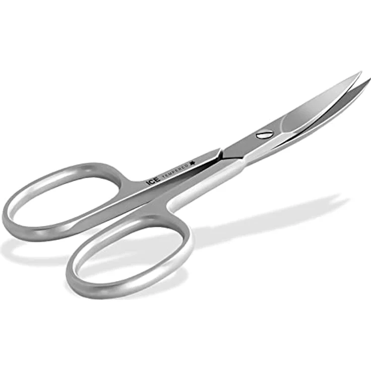 InstrumenteNrw Nagelschere gebogen, Edelstahl rostfrei mit scharfer und präziser Schnittfläche, 9,5 cm für Maniküre und Pediküre – Bild 1