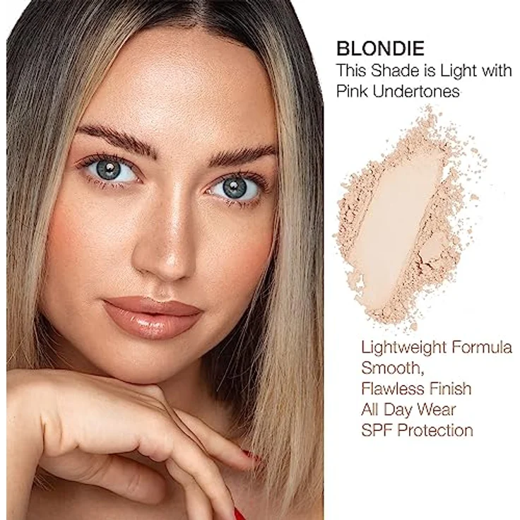 bellapierre Mineral Foundation LSF 15 Loose Finishing Powder,rein natürlich, vegan & tierversuchsfrei,vollständige Abdeckung,hypoallergen & sicher für alle Hauttypen,Öl- & Talkfrei 9.1 g Blondie – Bild 4