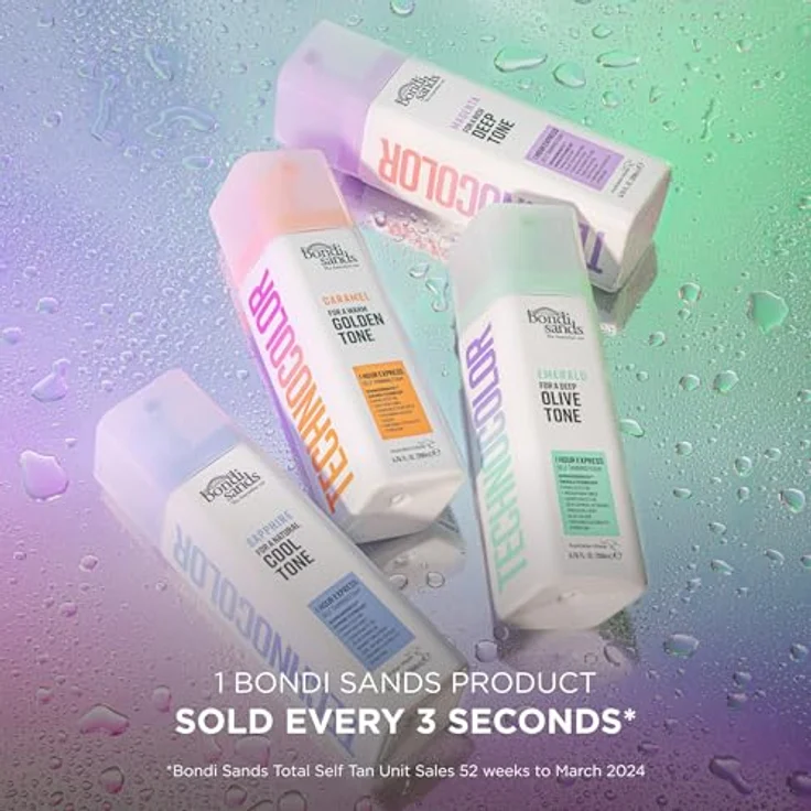 Bondi Sands Technocolor Sapphire Selbstbräunungsschaum, Farbton Cool Natural, 200 ml, schnell einziehend, feuchtigkeitsspendend, natürlicher Bräunungseffekt – Bild 7