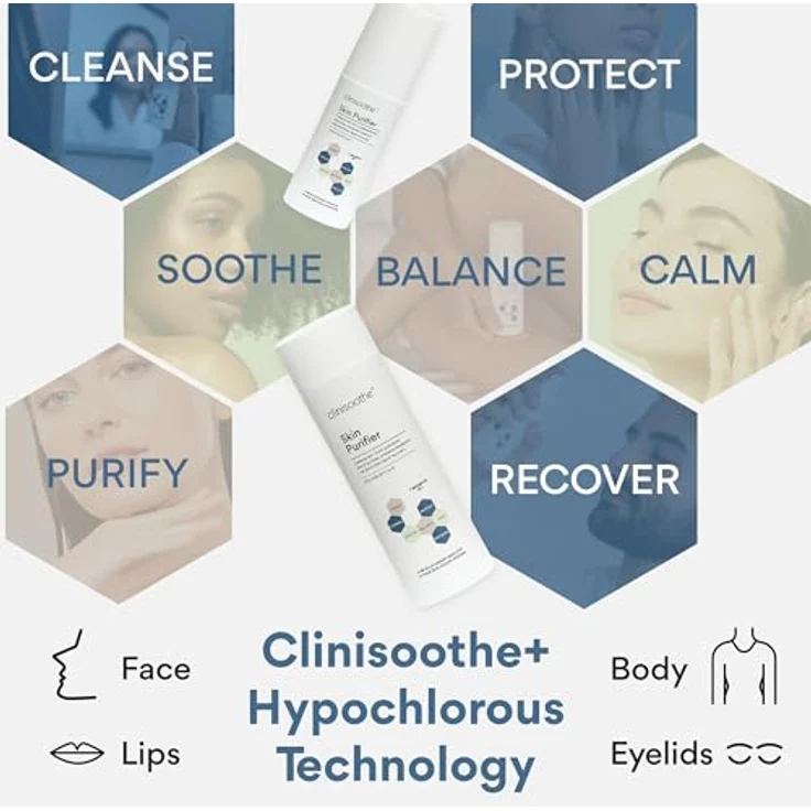 Clinisoothe Skin Purifier 250mL - Hochreiner Hypochlorous Hauttoner & Hydratisierendes Gesichtsspray für Unreinheiten, Rückenflecken & mehr - 7-in-1 Gesichtsreiniger für Frauen & Männer – Bild 3