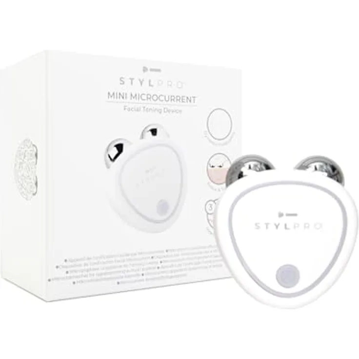 STYLPRO Mini Microcurrent Facial Toning Device, Gesicht Roll-On zur Hautstraffung mit Mikrostrom, USB-C Kabel