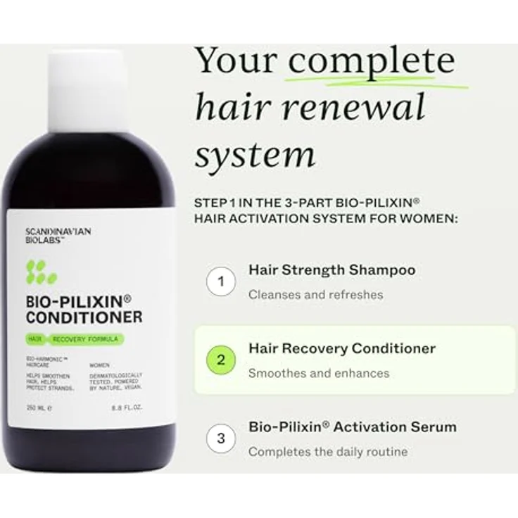 Scandinavian Biolabs Bio-Pilixin® Conditioner Women, natürlicher Haarausfall-Schutz für Damen, 250 ml – Bild 6