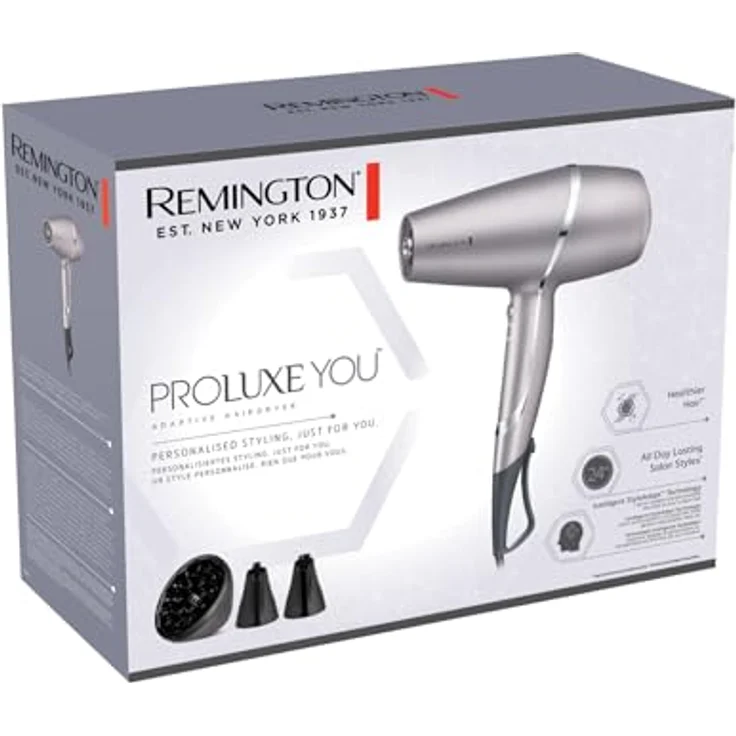 Remington AC9800 PROluxe You Haartrockner, 2400W, Kaltstufe, inkl. 3 Aufsätze Diffusor, grau – Bild 12