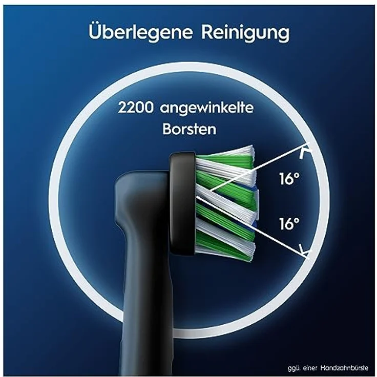 Oral-B PRO CrossAction Aufsteckbürsten, Weiß, 16 Stück, mit X-förmigen Borsten für optimale Plaqueentfernung – Bild 3