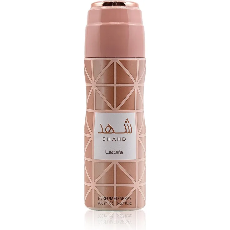 Lattafa Shahd DEO-Spray, 200 ml, blumiger Damenduft mit Mandel, Jasmin und Vanille