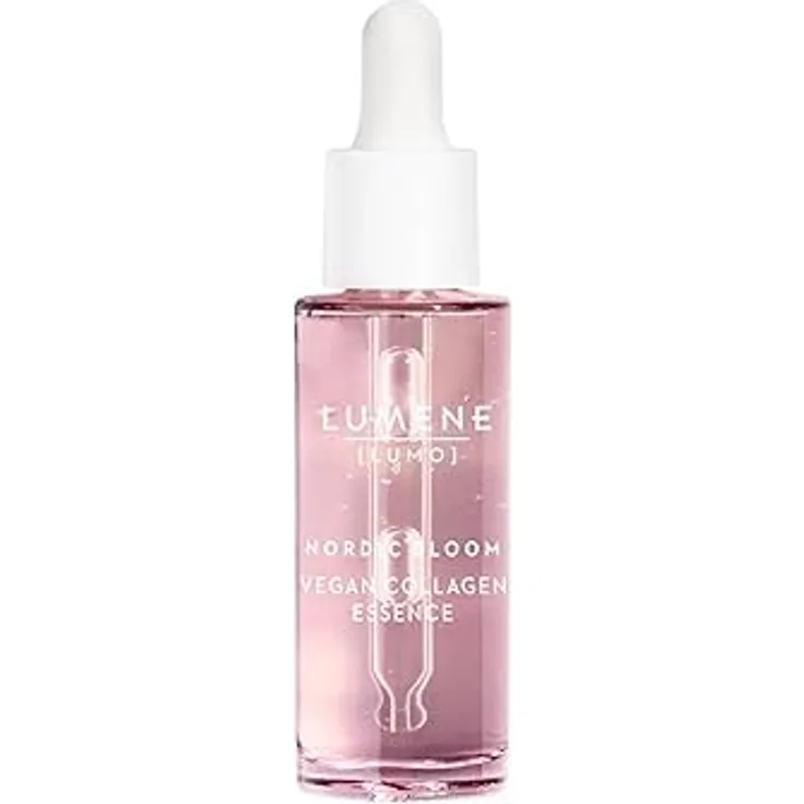 LUMENE Nordic Bloom [LUMO] Vegan Kollagen Serum mit Hyaluronsäure, ohne Parfüm 30 ml, gegen Kollagenverlust, praller Teint