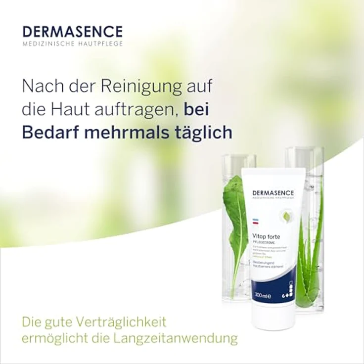 DERMASENCE Vitop forte Pflegecreme, 100 ml – für sehr trockene & gereizte Haut, beruhigt Juckreiz, vegan, zieht schnell ein, auch für Kinder und Neurodermitis-Haut geeignet – Bild 5