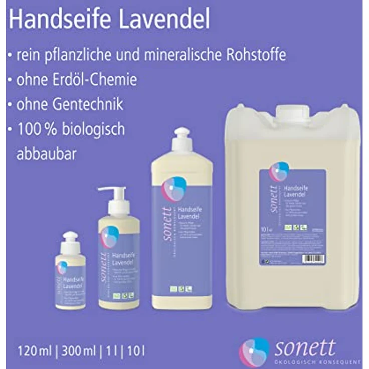 Sonett Handseife Lavendel 10 Liter für alle Hauttypen geeignet – Bild 2