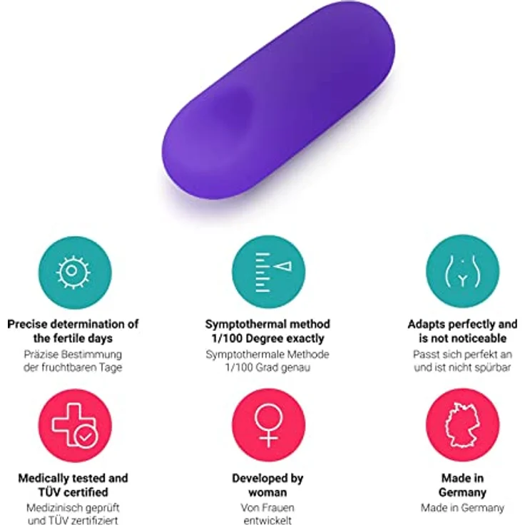Trackle - Sensor zur Fertilitätsbestimmung, Zykluscomputer, Ovulationstest - Preisvergleich – Bild 2