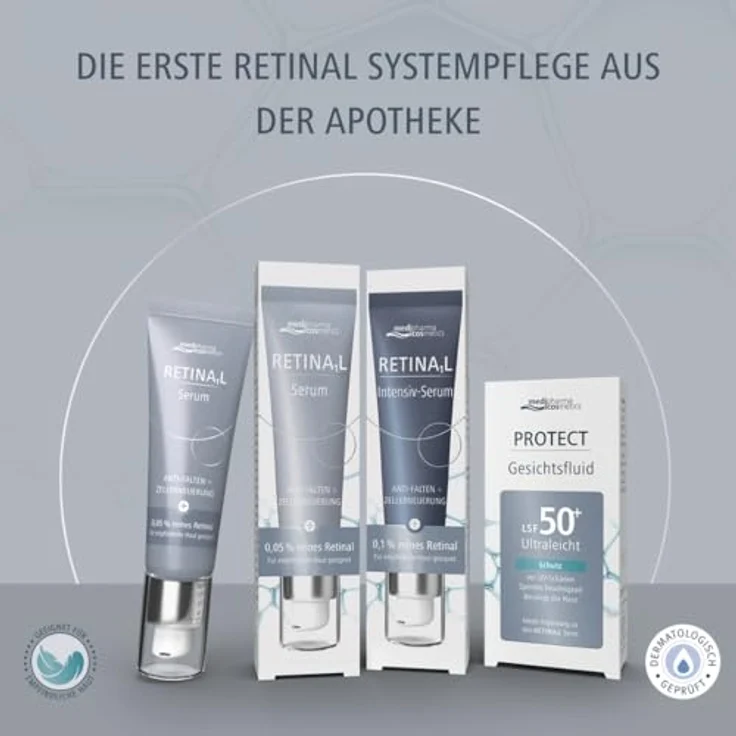 Dr. Theiss Naturwaren Medipharma cosmetics Retinal Serum 30 ml, Gesichtsserum mit 0,05% Retinal zur Faltenreduktion und Verbesserung der Hautstruktur – Bild 7