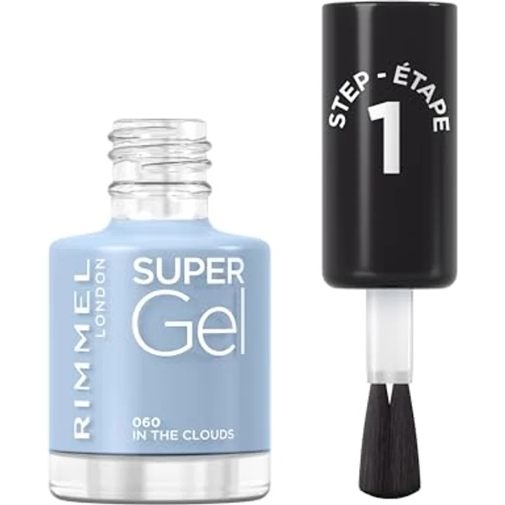 Rimmel London, Super Gel Nagellack, 060 In The Clouds, 12 ml - Gel-Maniküre in nur zwei Schritten, bis zu 14 Tage Farbe und Glanz – Bild 2