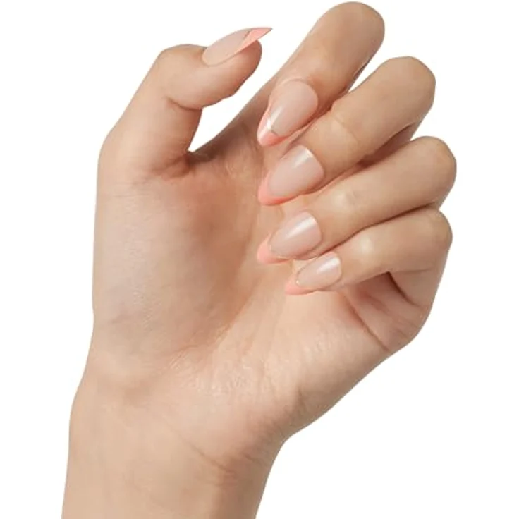 KISS Voguish Fantasy French eclatant, rosa Gelnägel Set mit 28 Kunstnägeln, kleber und Manikürestift – Bild 6