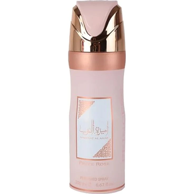 Lattafa Asdaaf Ameerat Al Arab Prive Rose, Parfümiertes Deodorant Spray für Damen, 200 ml, Blumig, Fruity, Musky, Sweet – Bild 1