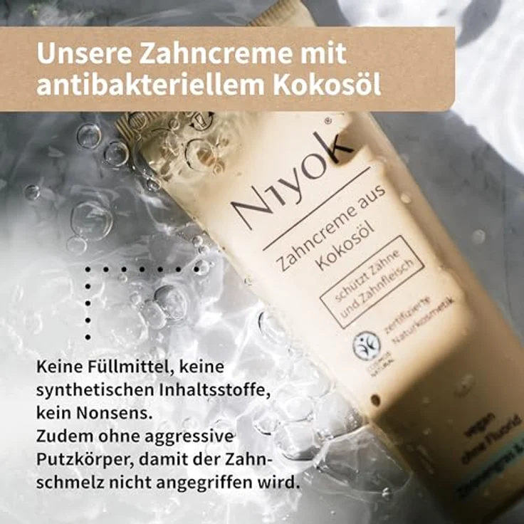 NIYOK Zahnpasta peppermint - lemon, 75ml – Bild 6