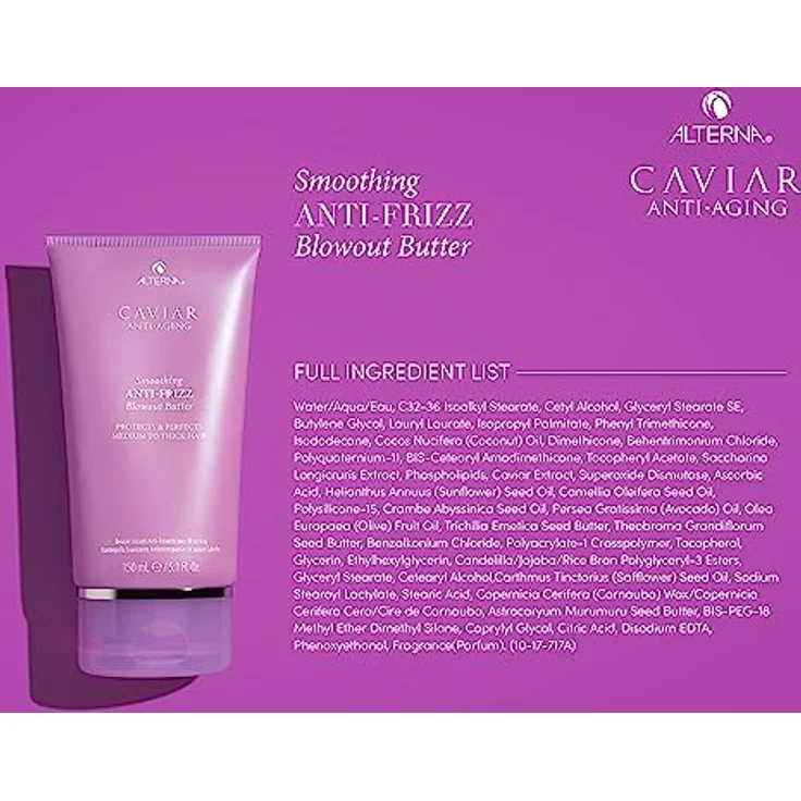 Alterna Caviar Anti-Frizz Smoothing Blowout Butter 150 ml für Krauses Haar, Widerspenstiges Haar geeignet – Bild 4