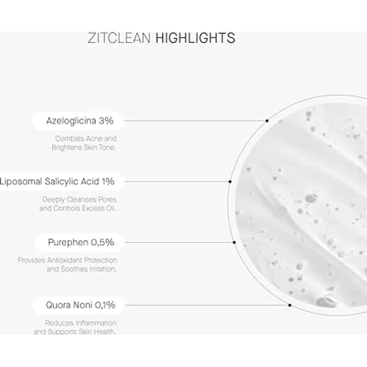 Acnemy ZITCLEAN Purifying Cleansing Gel, sanftes Reinigungsgel mit Salicylsäure und Azeloglycin, 150 ml – Bild 6