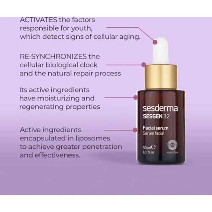 Sesderma | Sesgen 32 Cell Activator Serum | Anti-Ageing Serum | Zellaktivierend | Stellt jugendlich aussehende Haut wieder her | Bekämpft stumpfe, müde Haut | 30 ml – Bild 3