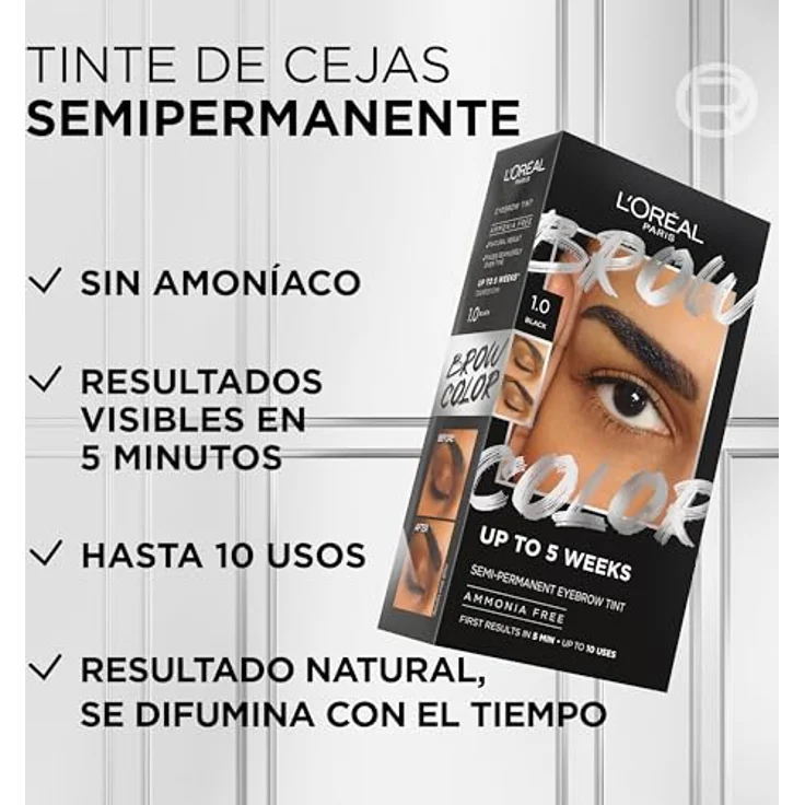 L'Oréal Paris Teinture Sourcils Semi-Permanente, Augenbrauenfarbe in 3.0 Dark Brünette, bis zu 5 Wochen Halt, Ergebnisse in 5 Minuten, bis zu 10 Anwendungen, ohne Ammoniak – Bild 3