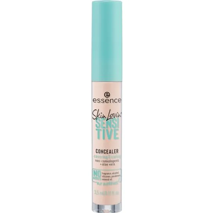 essence Skin Lovin' SENSITIVE CONCEALER, Abdeckstift, verstopft nicht die Poren, mit Aloe Vera, ohne Duft, Alkohol, Silikonen, Nr. 05 Fair, nude, entspricht unserem CLEAN BEAUTY Standard (3,5ml)