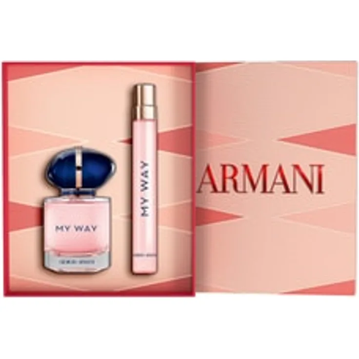 Giorgio Armani My Way Eau de Parfum Set, 30 ml + 10 ml Reisegröße, blumig-holziger Duft mit nachhaltigem Flakon