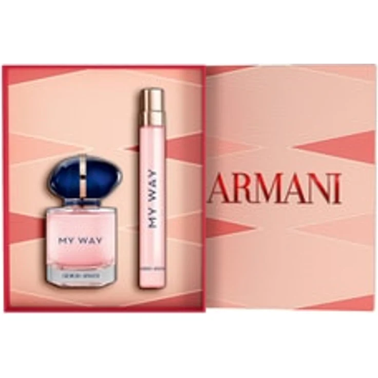 Giorgio Armani My Way Eau de Parfum Set, 30 ml + 10 ml Reisegröße, blumig-holziger Duft mit nachhaltigem Flakon